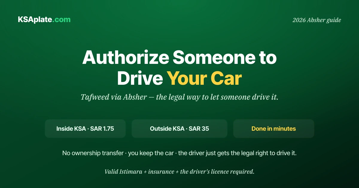 How to Authorize Someone to Drive Your Car in Saudi Arabia (Tafweed)